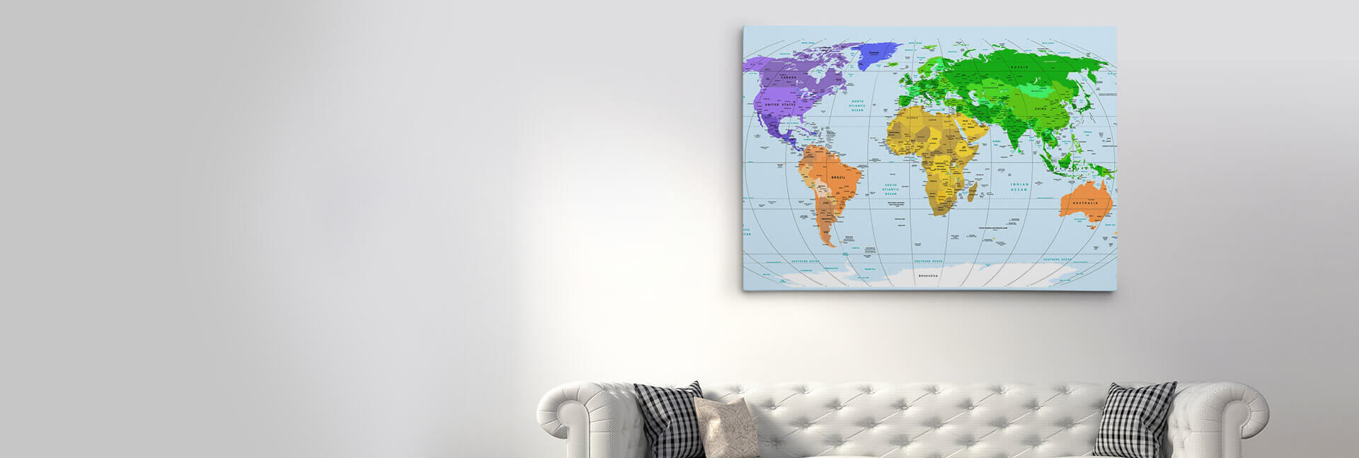 World Maps on Canvas
