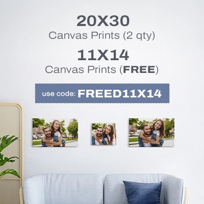 20x30 Canvas Prints (2 qty), 11x14 Canvas Prints (FREE) Use Code: FREED11X14