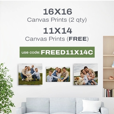 16x16 Canvas Prints (2 qty), 11x14 Canvas Prints (FREE) Use Code: FREED11X14C