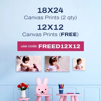 18x24 Canvas Prints (2 qty), 12x12 Canvas Prints (FREE) Use Code: FREED12X12