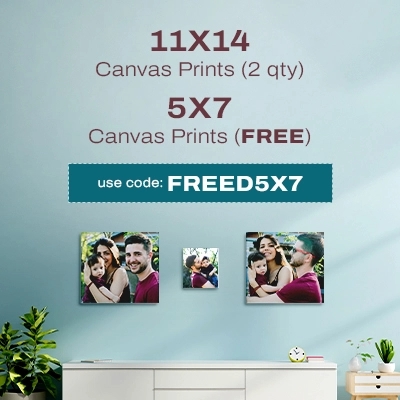 11x14 Canvas Prints (2 qty), 5x7 Canvas Prints (FREE) Use Code: FREED5X7