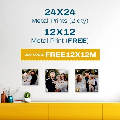 24x24 Metal Prints (2 qty), 12x12 Metal Print (FREE) - Use Code: FREE12X12M