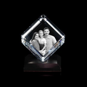 Diamond 3D Crystal Photo Cube