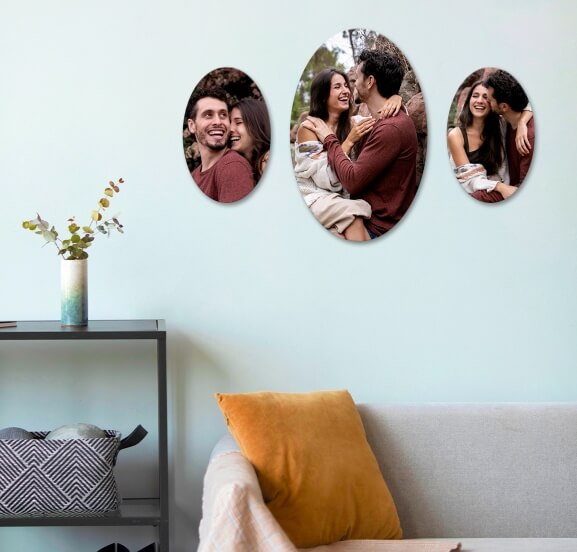 Custom Oval Shaped Canvas Prints in UK