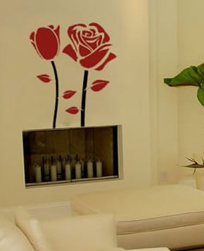 Valentines Day Best Red Rose Wall Decals