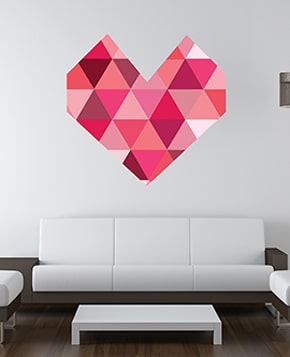 Valentines Day Heart Design Wall Decals